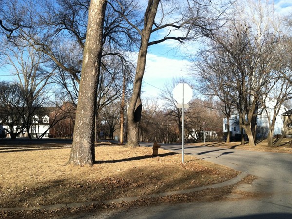 View down Emery Road from University Heights neighborhood