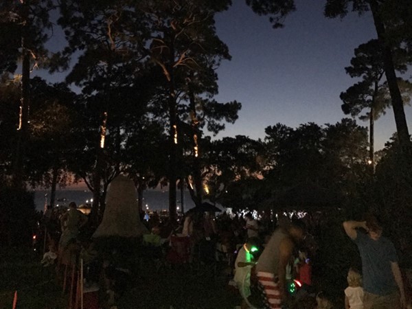 Getting ready for 4th of July Fireworks in Fairhope