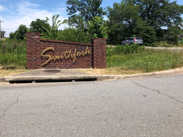 Entrance to Southfork subdivision and shopping center 