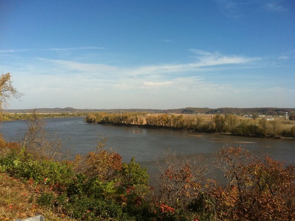 View overlooking Missouri River in the fall