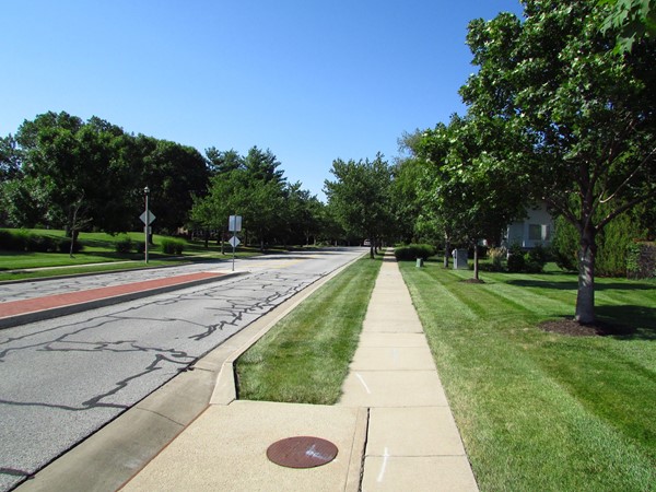 Tree lined streets with sidewalks throughout Deer Creek