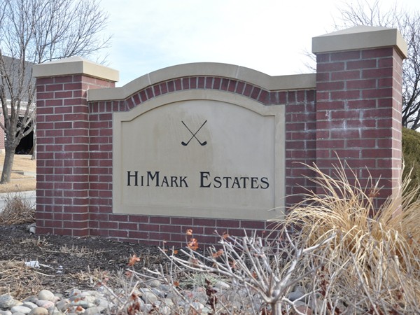 Main entrance to HiMark Estates, a golf course community on the east side of Lincoln
