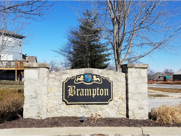 Brampton monument sign on Lone Elm Road