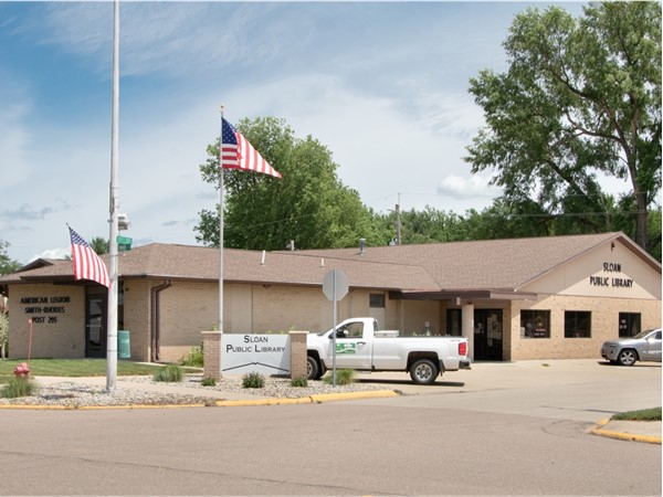 Sloan Public Library and the American Legion Smith-Rhodes is located on Evans Street in Sloan