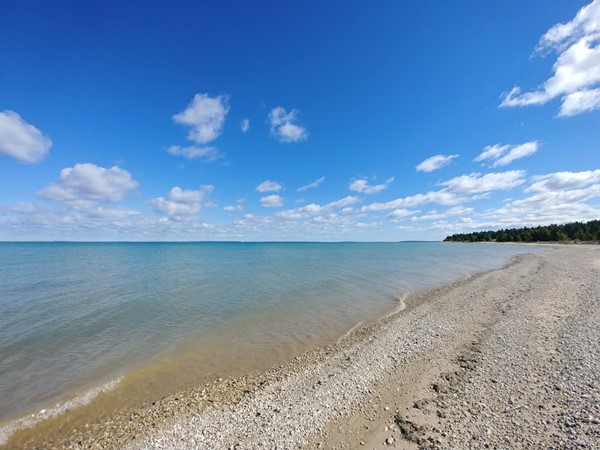 A view of the Straits of Mackinaw from Wilderness State Park! Pure Northern Michigan