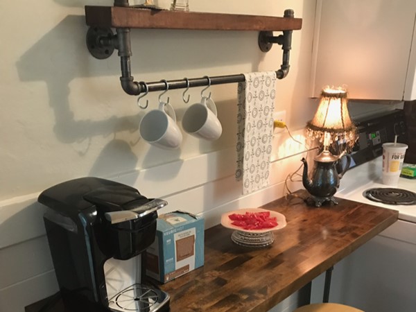 Super unique breakfast bar in one of my listings. I love this creativity