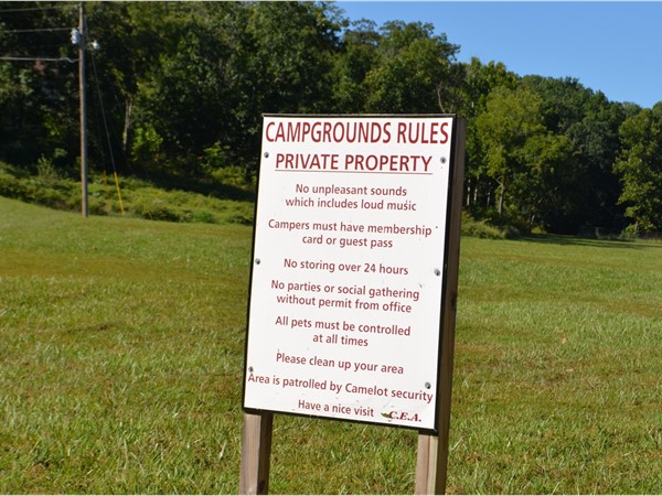 Campground rules
