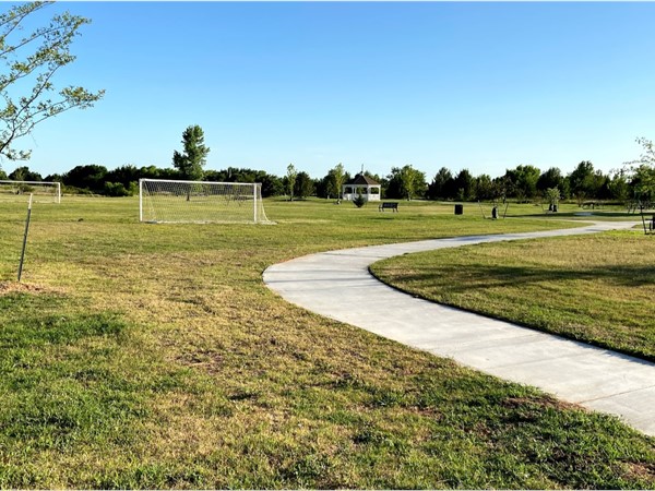Soccer field and gazebo