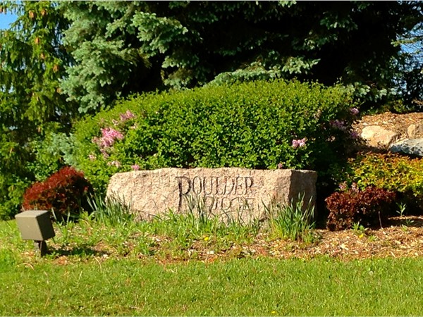 Boulder Ridge, at the corner of Oak Valley Drive and W Waters Road 