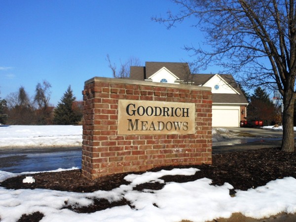 Goodrich Meadows neighborhood sign