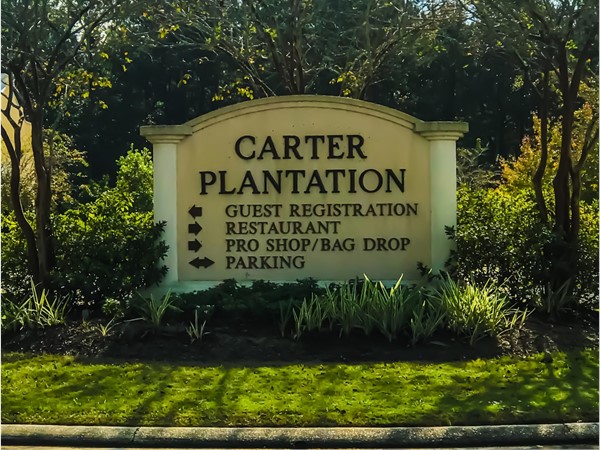 Carter Plantation entrance
