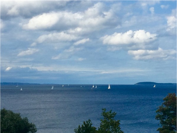 Love the roof top view of the West Bay Wednesday night regatta from Hotel Indigo in Traverse City