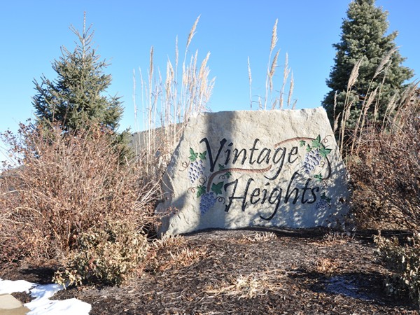 Entrance to Vintage Heights - 91st & Pine Lake Rd - Southeast Lincoln, Ne