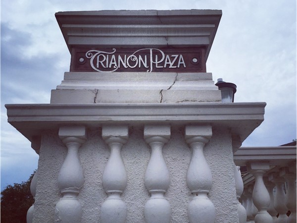 Trianon Plaza is a one block long road that predominantly features Spanish Revival homes 