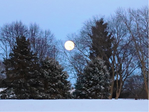 The full moon casts a certain reminder of nature and beauty around the Cedar Valley