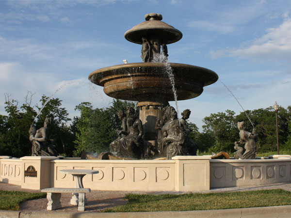 Stunning fountain located outside the Chateau Avalon, a great site for pictures!