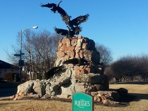 Sculpture at The Ridges entrance