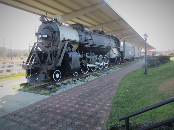 Steam locomotive at the McComb Railroad Depot Museum