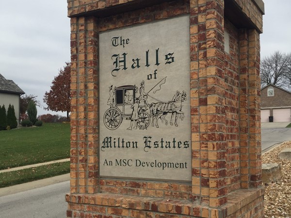 The entrance to the Halls of Milton Estates
