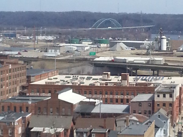Photo taken from the tallest building in downtown Dubuque -The American Trust 