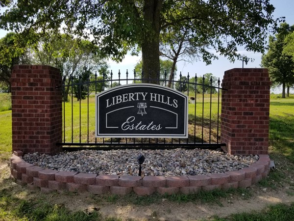 Liberty Hills Estates front signage