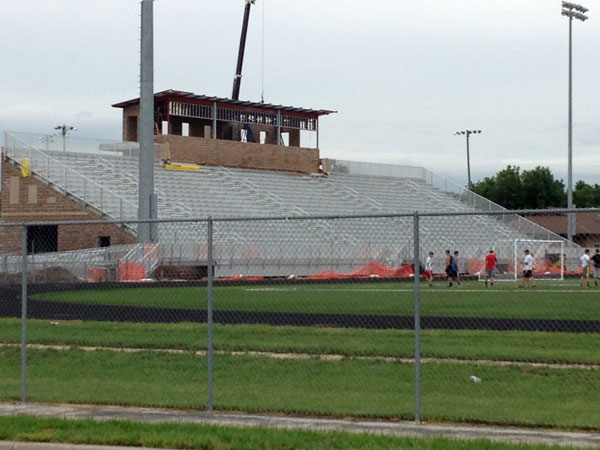 Construction on the Blue Valley High School Football Field
