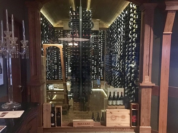 One of the many amazing wine cellar views at Noto's Italian Restaurant in Cascade