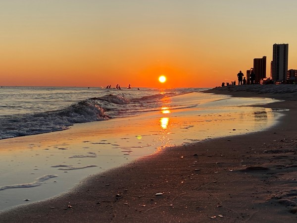 Gulf Shores public beach is a fantastic place to watch the sun go down