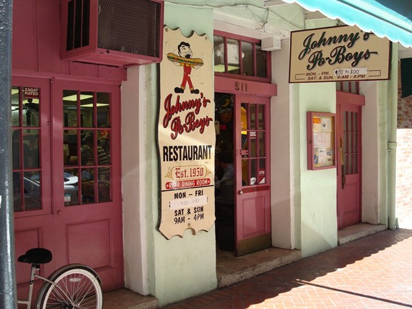 Famous Johnny's Po-Boys, 511 St. Louis St. in the French Quarter! Oldest Family-owned business