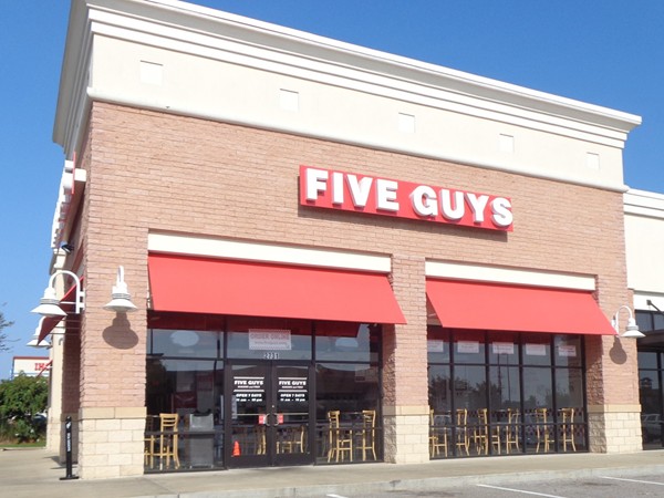Five Guys is located in Prattville Town Center. Their french fries are absolutely amazing