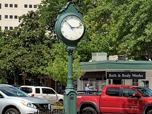 Beautiful clocks displayed throughout Utica Square