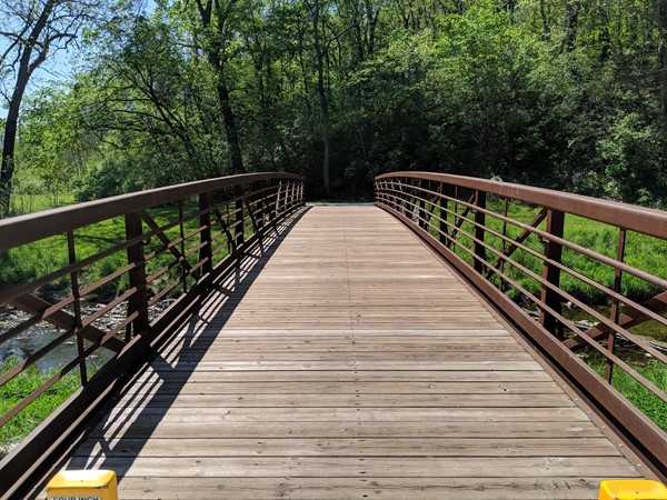 The bridge at Buckeye Greenway leads to the hiking trails