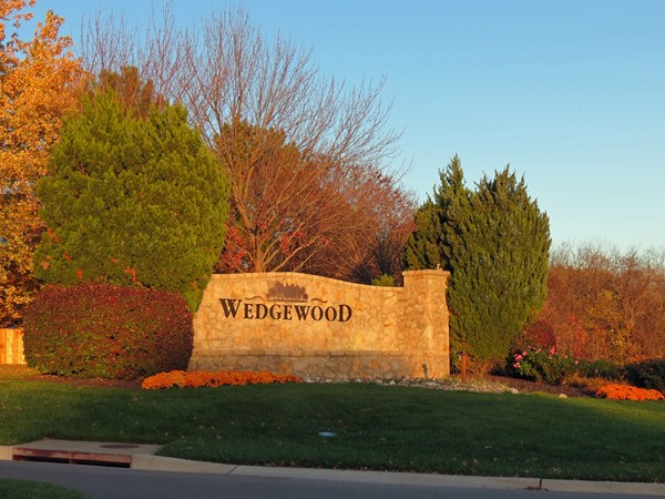 Wedgewood Autumn Park has mature trees and looks lovely in the Fall