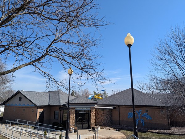 The Roeland Park Swimming Pool is tucked back behind the Roe Highlands subdivision.