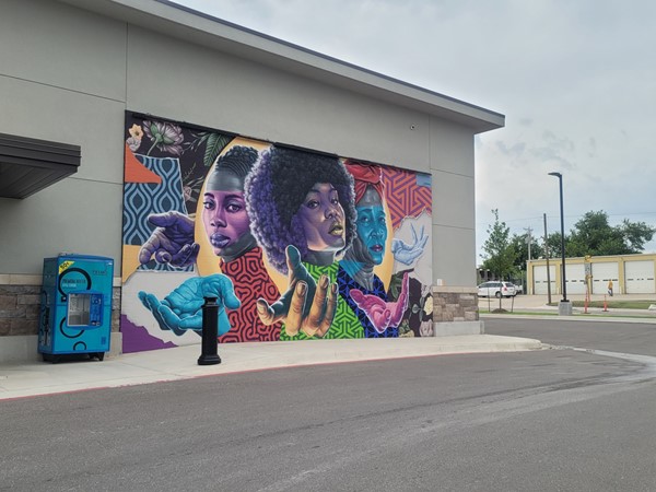 Check out this awesome painting on the side of the new Homeland in NE OKC 