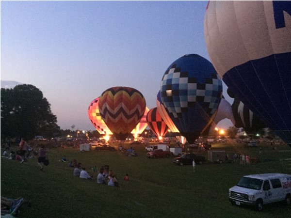 Beautiful glowing balloons