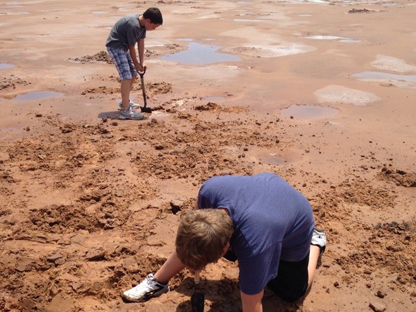 Digging for crystals at the Great Salt Plains is a great way to spend a day with the family
