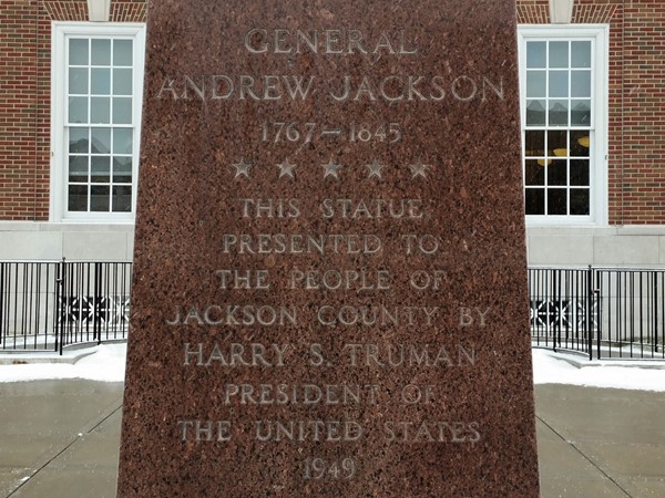 The dedication to the people of Jackson County by President Harry S. Truman