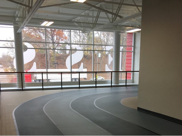 Indoor walking track at Bessemer Recreation Center