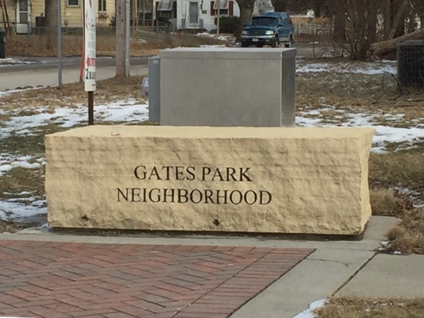 A new neighborhood marker along Logan Ave near Allen Hospital
