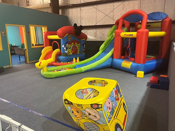 The toddler play area that is separate from the rest of the play area at Skippy's Bounce Around 