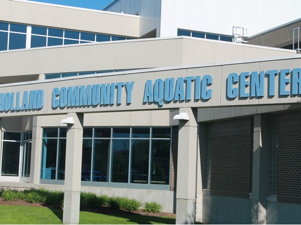 Large Holland Community Aquatic Center located in downtown Holland