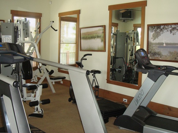 Fitness area in the clubhouse at Sunset Bay at Bon Secour