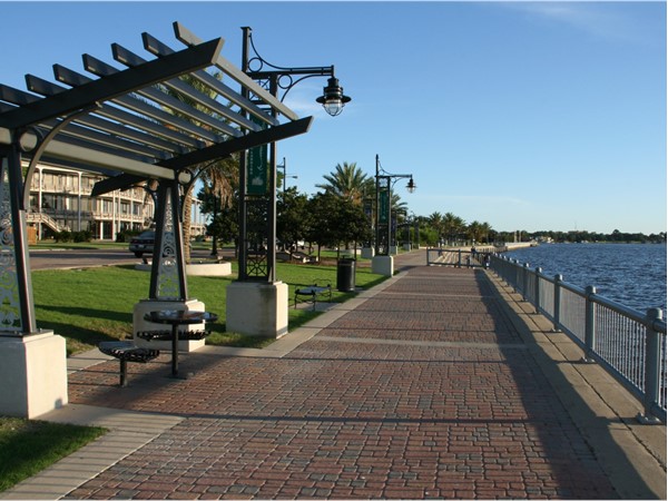 Beautiful place to walk along the Seawall at Bord du Lac Parc in downtown Lake Charles