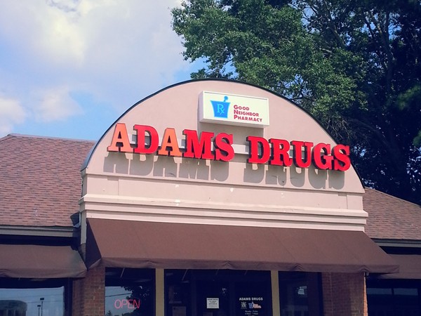 Adams Drugs.  Locally owned and operated in the tri-county area.