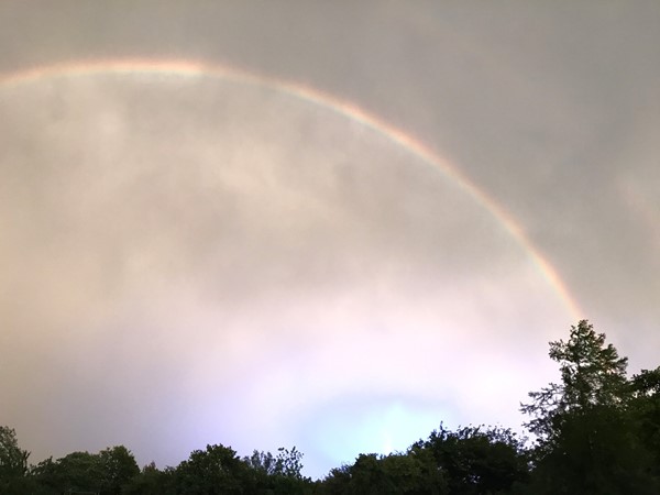 Rainbow and lighting over Kennington