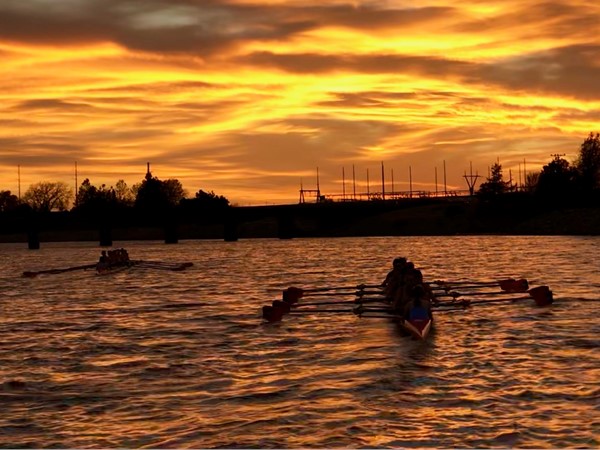 Staying golden rowing on the Oklahoma River