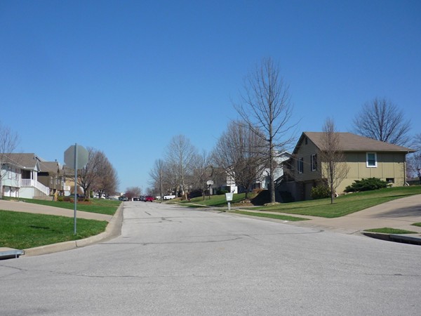 Southwest Hillcrest Drive from Southwest 12th Street in Eastman Hills looking east
