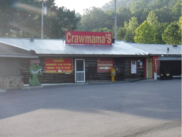 While in Guntersville, try Crawmama's for great steak and seafood in a laid back atmosphere