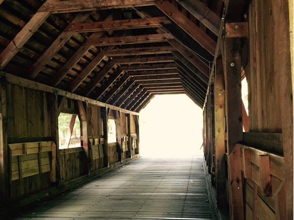 We love the living history and architectural beauty of this Lake Ann covered bridge